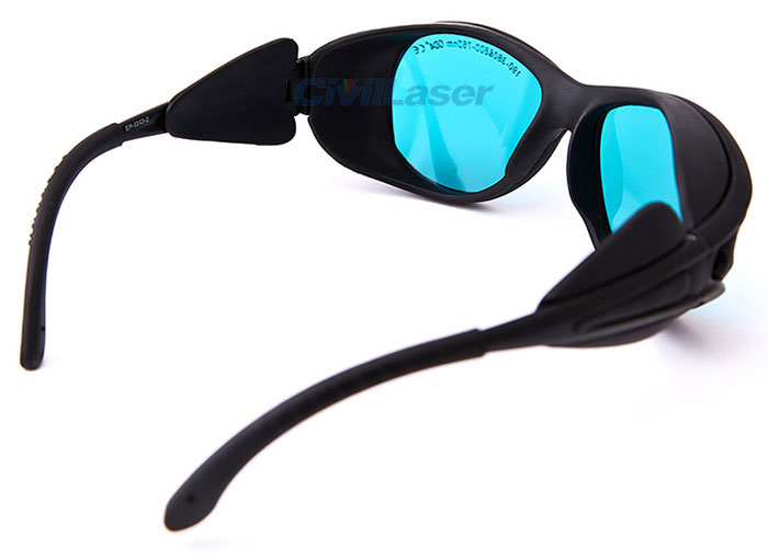Laser goggles for 190nm-380nm and 600nm-760nm laser beam